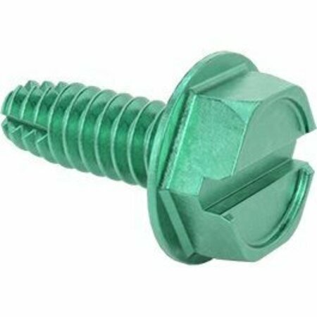 BSC PREFERRED Electrical Grounding Screws Green-Dyed Zinc-Plated Steel 6-32 Thread 3/8 Long, 25PK 92597A100